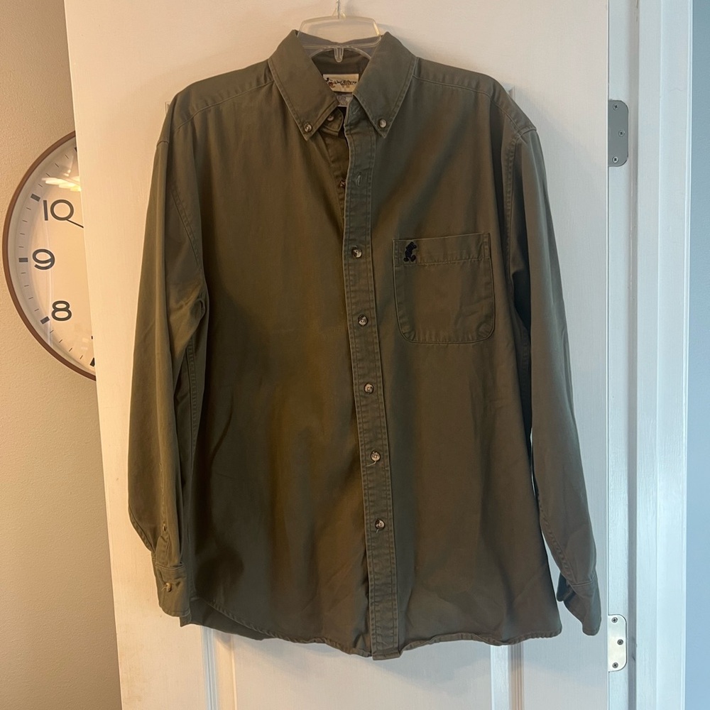 Walt Disney World army green long sleeve shirt size
 M